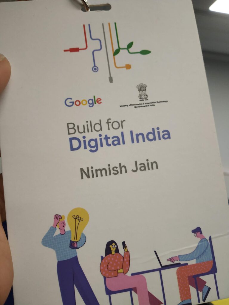 Google Build for Digital India Award Eyecan
